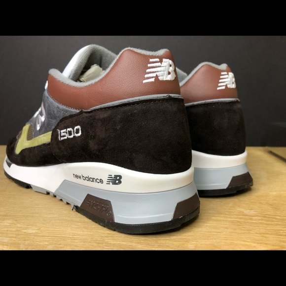 New Balance 1500 Made in England Brown Green Shoes - Picture 5 of 7